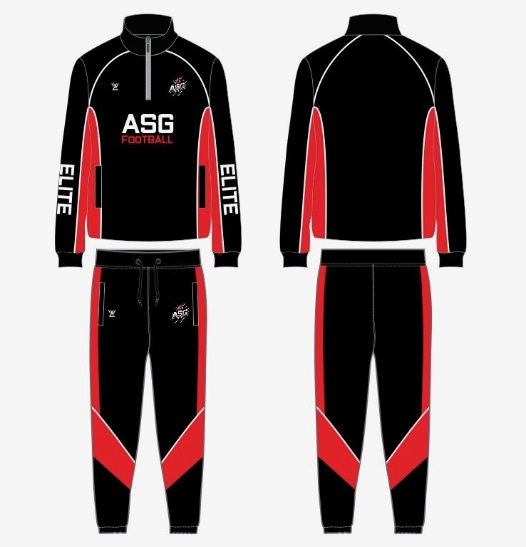 ASG Elite Track Suit - Black/Red