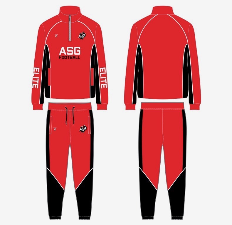 ASG Elite Track Suit - Red/Black